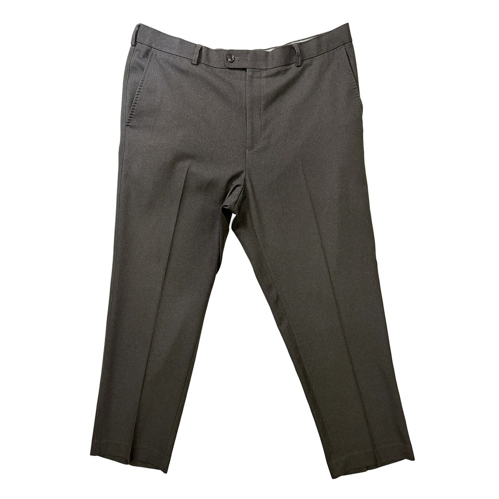 Peter Millar Crown Sport Mens 38x30 Charcoal Grey Flat Front Golf Dress Pants